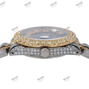 Montre-bracelet de luxe en diamant Moissanite unisexe avec éclat de qualité supérieure pour vêtements de fête et déclaration de mode moderne - Product Image 2
