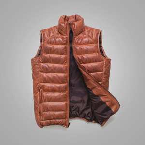 Gilet d'extérieur pour homme de qualité supérieure, gilets matelassés d'hiver pour homme, doublés en polaire, chauds, sans manches, vestes matelassées - Product Image 1