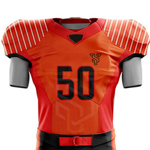 Tenue de football américain unie 100 % polyester respirante de haute qualité unisexe pour adultes, style simple, couleur personnalisable - Product Image 3