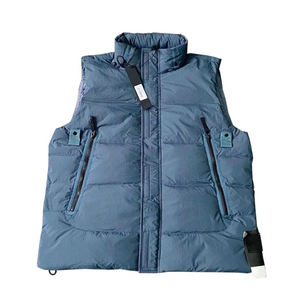 Chaqueta acolchada ligera personalizada de Invierno Azul Marino para hombre, chaqueta acolchada transpirable ligera a la moda al por mayor - Product Image 4