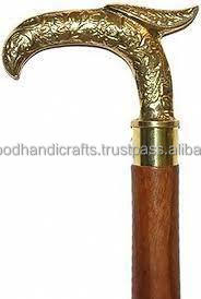 Nouveau Design Vente Chaude Canne De Marche En Bois Avec Nouveau Design Poignée En Laiton Canne De Marche Pliante Cannes De Marche Décoratives - Product Image 3