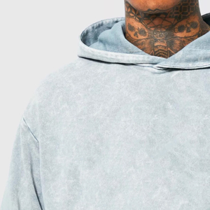 เสื้อฮู้ดดี้ผ้าฟลีซกันหนาวแบบย้อมสีเอซิดคุณภาพสูง ดีไซน์ OEM ปี 2024 ขายส่ง ระบายอากาศได้ดี กันลม ผลิตจากผ้าฝ้าย 100% เป็นมิตรต่อสิ่งแวดล้อม - Product Image 3