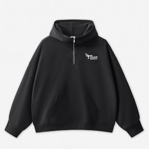 Sweat à capuche zippé uni en polaire pour homme, style décontracté hiver, streetwear - Product Image 1