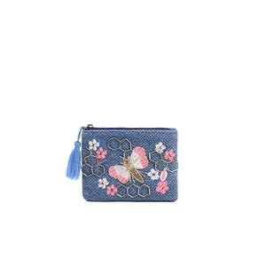 Mini bolso con cremallera y flores bonitas con estilo, bordado con cuentas hecho a mano, nuevo diseño, Top elegante, lujo de moda de la India - Product Image 4