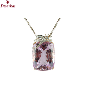 เครื่องประดับที่ปรับแต่งได้925เงินสเตอร์ลิง kunzite CZ หลายจี้อัญมณีสร้อยคอเครื่องประดับ - Product Image 4