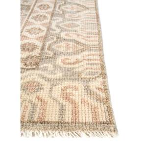 พรมขนสัตว์ถักมือขนาดใหญ่ลายเรขาคณิตและลายจิ๊กซอว์สีเบจและสีน้ำตาลสำหรับตกแต่งห้องนั่งเล่น-Skwl-368 - Product Image 4