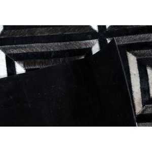 Alfombra Tejida a Mano de Cuero con Pelo, Estilo Contemporáneo, Multicolor, 5x7 pies, para Sala de Estar, Dormitorio, Pasillo u Oficina - Product Image 2