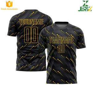 Maillot de football à manches courtes respirant imprimé sur mesure 100% polyester Uniformes de football unisexes - Product Image 6