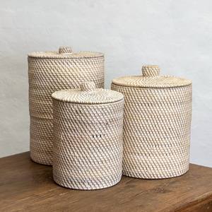 <b>Rattan</b> lidded <b>basket</b> highest quality hand woven storage bins low price <b>laundry</b> bin <b>baskets</b> - Product Image 1