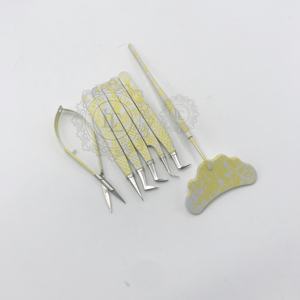 แหนบต่อขนตาเคลือบผงสีเหลืองและสีขาวติดฉลากติดสปริงปลายกระจกสีเงินแบบกำหนดเองได้อย่างยั่งยืน - Product Image 5