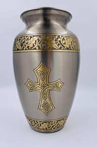 Urne de crémation en laiton Cambria adulte pour cendres humaines cendres d'animaux domestiques avec sac de velours gratuit - Product Image 4
