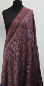 Light Brown Kashmiri <b>Shawl</b> with Minimal Embroidery Pure Wool Cozy <b>Wrap</b> for Casual Wear and Warmth in Winters - Product Image 3