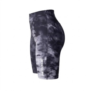 Shorts de Yoga para Mujer, Transpirables, de Spandex, Cintura Alta, Tie-Dye, Ajustados, Elásticos, Cortos - Product Image 4