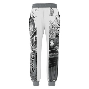 Pantalon de survêtement 100% coton taille haute OEM pour hommes, streetwear personnalisable, jogging, leggings de yoga, logo brodé vintage délavé à l'acide - Product Image 2