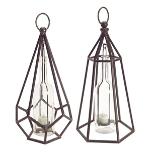 Portavelas curvo a mano de alta calidad, aspecto precioso, accesorios de decoración para bodas y el hogar, portavelas de Metal votivo - Product Image 1