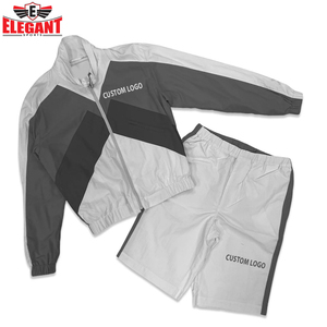 Conjunto de pantalones cortos y Sudadera con capucha de nailon cortavientos Buena calidad Tasa de fábrica Producto Premium Diseño único Ropa para adultos 100% por Elegant Sports - Product Image 5