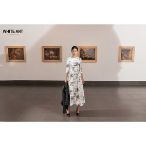 Nouvelle Collection : Robes d'Été pour Femmes, Longueur 135 cm, Robe Circulaire Keana, Tissu Écologique, Haute Couture, Grossiste Vietnamien Whiteant - Product Image 1