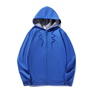 Sudaderas con capucha de gran tamaño con logotipo personalizado para hombre, Jersey de algodón y poliéster con patrón sólido, forro polar impermeable a prueba de viento teñido liso para - Product Image 6