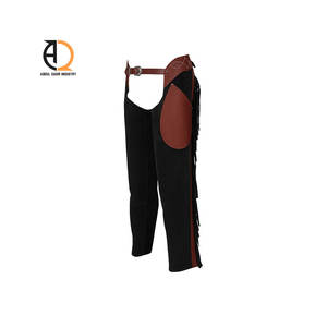 Chaps en cuir de cow-boy respirants et ajustables, entraînement et compétition de l'équitation western, chaps complets unisexes - Product Image 4