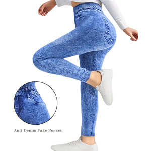 Pantalones de Yoga a Cuadros de Cintura Alta Elásticos, Leggings Deportivos Suaves con Control de Abdomen, Transpirables, 100% Nailon, para Entrenamiento Atlético - Product Image 2