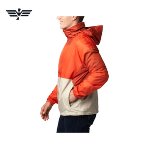 Chaqueta Cortavientos de Nailon Personalizada con Capucha, Cuello Ajustable, Resistente al Viento, Transpirable, de Secado Rápido, Duradera, de Lona 100% Poliéster para Hombre - Product Image 2