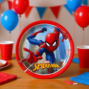 Assiettes jetables Spider-Man 19,5 cm 6 pièces pour fêtes - Product Image 3