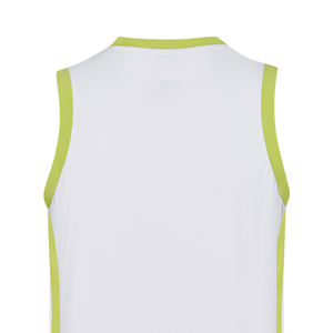 Camiseta de Baloncesto de Verano 2025 de Alta Calidad para Hombre, Tejido de Malla Transpirable, Secado Rápido, Amarillo Liso, Sin Mangas, Cuello en V, Personalizable para Equipos - Product Image 4