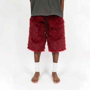 Shorts en mohair personnalisés pour hommes, tricotés, style streetwear, faible MOQ, fournisseur de marque privée - Product Image 2