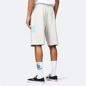 Sportar กางเกงขาสั้นกันเหงื่อสำหรับผู้ชายพิมพ์ลายสีพื้นสีเทาสำหรับผู้ชายกางเกงเอวยางยืดและกระเป๋าข้าง - Product Image 2