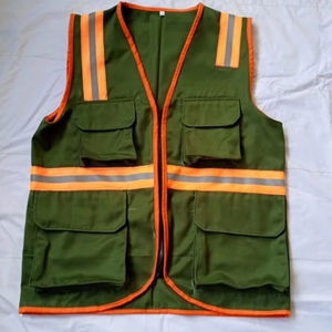 Gilet de travail unisexe de haute qualité, personnalisable, coupe-vent, en tissu de laine, avec bouton et logo personnalisé, grande taille, pour vêtements d'extérieur de printemps - Product Image 1