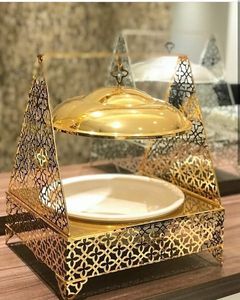 Arabian Modern Luxury Chafing Dish Round Shape Metal Stainless Steel Customized Size Shape - Product Image 5