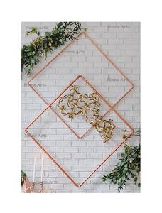 Handmade Iron <b>Wedding</b> Stage Backdrop Stand Latest Design Triangle Shape Backdrop For Garden Decor Use - Product Image 2