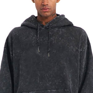 Baggy Acid Wash HOODIE para hombres por encargo elegante vintage Wash hooded jumpers para hombres al aire libre invierno casual HOODIE streetwear - Product Image 6