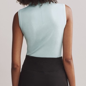 Spandex d'équipe personnalisé pour femmes/T-shirt de tennis sans manches respirant à séchage rapide et extensible dans les 4 sens en gros - Product Image 5