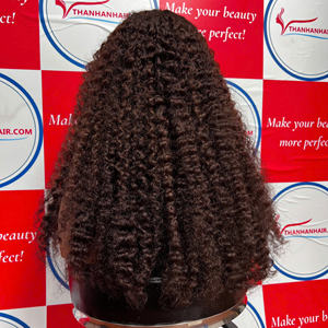 Produit le plus vendu perruques cheveux humains fermeture à lacet transparente profonde birman bouclés 100% extensions de cheveux vietnamiens en gros - Product Image 1