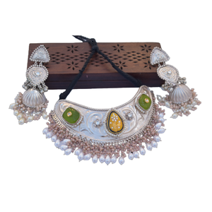 Nouveauté, magnifique collier en argent blanc poli, bijoux de mode pour femmes et filles au meilleur prix - Product Image 1