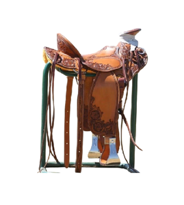 Selle de course Western en cuir véritable de qualité supérieure pour l'équitation - Product Image 1