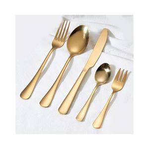 Stainless Steel Cutlery <b>Utensils</b> <b>Set</b> with Silver Plated Waving Design Handle for Back to School - Product Image 5