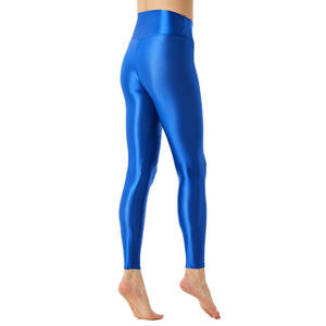 Mallas de Yoga de cintura alta para mujer, pantalones cortos con patrón sólido, cintura elástica, mallas de gimnasio hechas de Spandex/nailon, cómodas, ajustadas para entrenamiento - Product Image 6