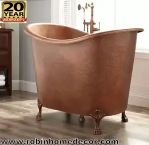 Bañera de cobre duradero martillado de calidad de exportación con forma personalizada disponible en exportación desde India - Product Image 5
