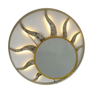 Well Selling Iron <b>Mirror</b> Art <b>Irregular</b> Circular Living Room Metal Frame Wall <b>Mirror</b> Decor Christmas Vintage Luxury Space Casual - Product Image 2