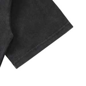 100% algodón Boxy Fit camiseta recortada logotipo personalizado Streetwear peso pesado Camiseta lisa de gran tamaño para hombres ropa de hombre - Product Image 2