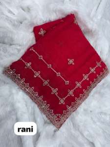 Sari de Chifón para Mujer Fendy con Bordado de Lentejuelas Premium y Borde Calado, Hermoso y Ligero, Ideal para Fiestas, Hecho en India - Product Image 5