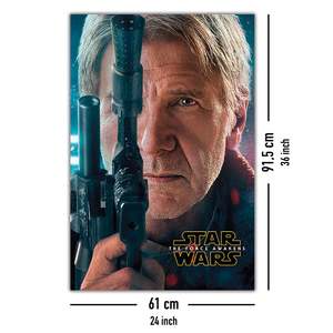 "Modern Black <b>Frame</b> Han Solo Star Wars Episode VII Wall <b>Poster</b> (Paper)" - Product Image 4