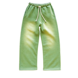 Pantalones de chándal OEM HSI Streetwear 2026, jogger de mezcla de algodón lavado de alto gramaje con efecto ácido, corte ancho recto y acampanado, estilo holgado - Product Image 5
