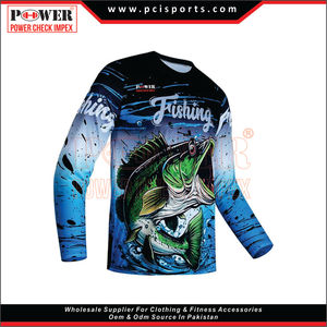 100% poliéster sublimado hombres Impresión digital pesca con camisa de manga larga - Product Image 4