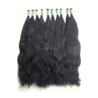 Extensiones de Cabello Humano 100% Sin Procesar, Cabello Virgen con Cutícula Alineada, Extensiones de Cabello Remy Naturales y Lisas, Resistentes a la Caída