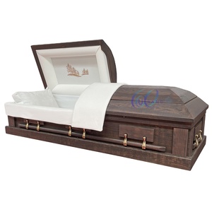 Cercueils <span class=keywords><strong>en</strong></span> bois de <span class=keywords><strong>chêne</strong></span> massif, directement de l'usine - Cercueils funéraires de style américain personnalisables - <span class=keywords><strong>Prix</strong></span> de gros - Product Image 1