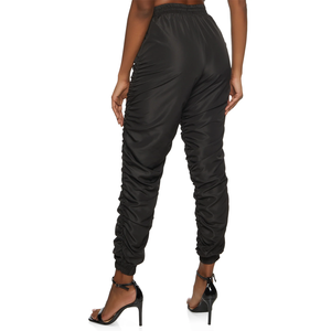 New Style Thin Satin Pants High Waist Loose Wide <b>Leg</b> Women's Pant <b>Trousers</b> Satin Woman Cargo Casual Pants for <b>Ladies</b> - Product Image 2