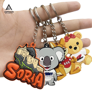 Porte-clés en caoutchouc personnalisé AIFRAN, forme personnalisée, promotionnel, 2D 3D, porte-clés en PVC souple, logo de marque personnalisé, porte-clés en silicone en vrac - Product Image 5